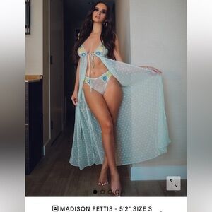 Free Spirit Embroidered Night Slip and High-Leg Bikini Set | L | Savage X Fenty